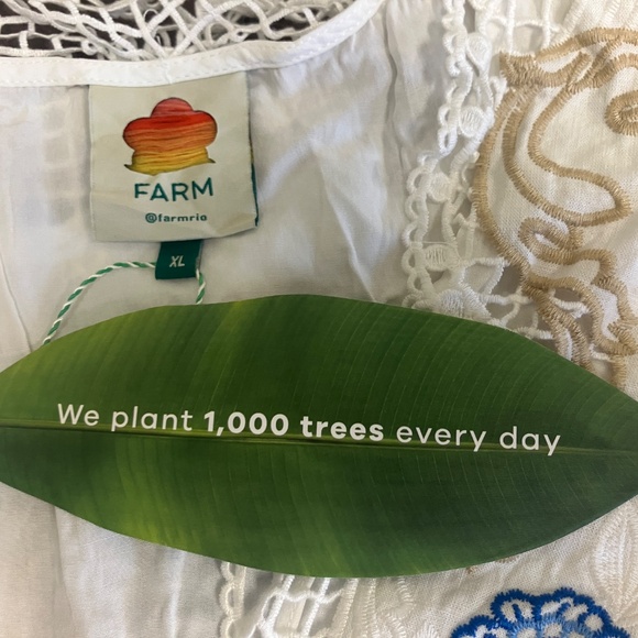 Farm Rio Romantic Richelieu Off-White Maxi Dress XL - Picture 7 of 8